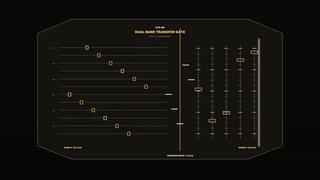Dual-bank transfer gate control diagram — free 3840x2160 4K wallpaper image