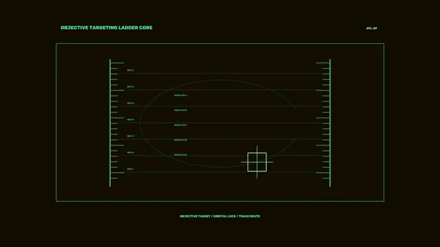 Neon orbital targeting grid on dark ground — free 3840x2160 4K wallpaper image