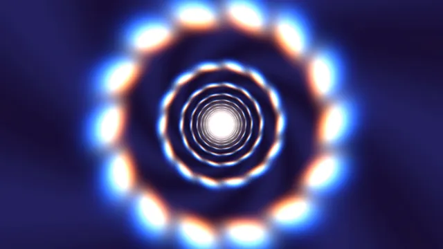 Concentric blue and amber light rings — free 3840x2160 4K wallpaper image