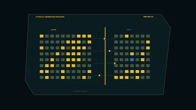 Twin matrix with grid comparison and signal line — free 3840x2160 4K wallpaper image