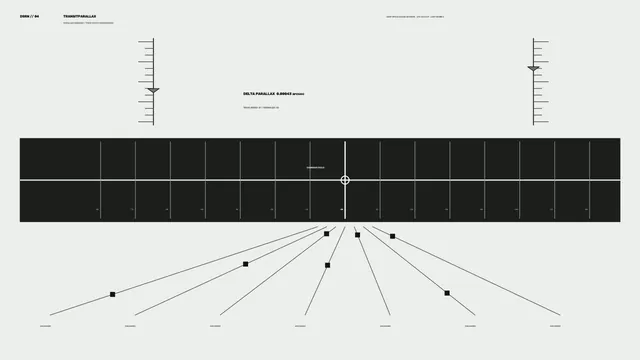 Parallax corridor with calibrated tracking geometry — free 3840x2160 4K wallpaper image