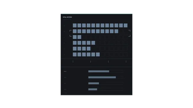 Dark vital meters dashboard with grid indicators — free 3840x2160 4K wallpaper image