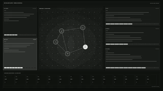 Monochrome Thermal Vector Field Interface — free 3840x2160 4K wallpaper image