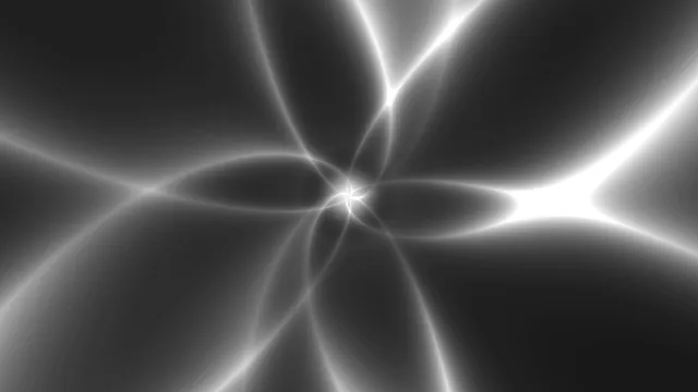 Monochrome luminous curves with a central nexus — free 3840x2160 4K wallpaper image