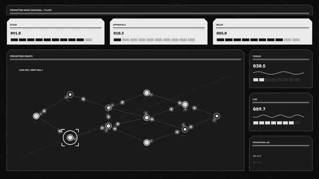 Monochrome promotion network control dashboard — free 3840x2160 4K wallpaper image
