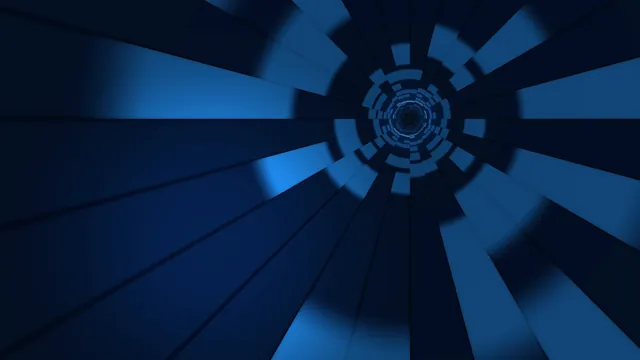 Concentric blue radial tunnel geometry — free 3840x2160 4K wallpaper image