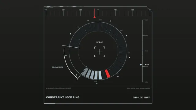 Constraint lock ring interface in dark teal — free 3840x2160 4K wallpaper image