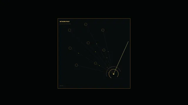 Gold radial network diagram on black — free 3840x2160 4K wallpaper image
