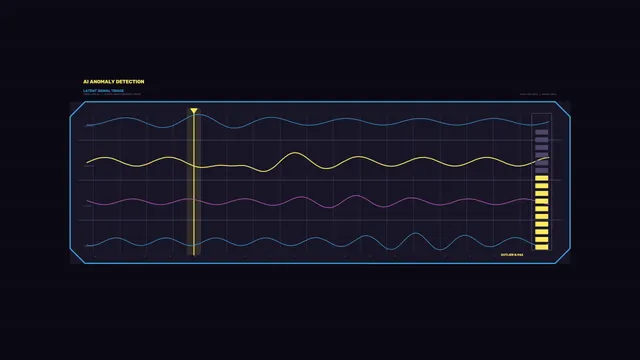 Neon anomaly detection signal dashboard — free 3840x2160 4K wallpaper image