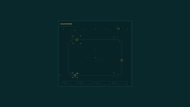 Teal targeting interface with orange markers — free 3840x2160 4K wallpaper image