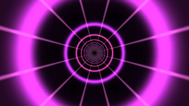 Magenta radial rings on a dark tunnel grid — free 3840x2160 4K wallpaper image