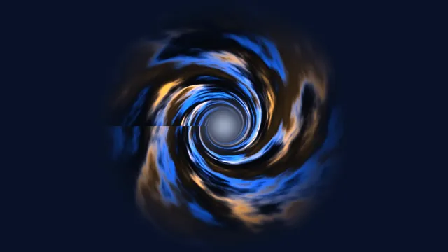Blue and amber concentric vortex on navy — free 3840x2160 4K wallpaper image