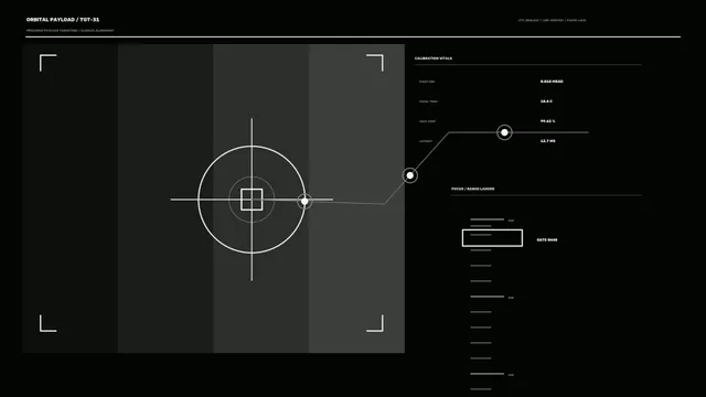 Orbital targeting schematic with calibration geometry — free 3840x2160 4K wallpaper image