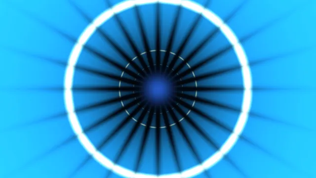 Cyan radial ring with dark geometric spokes — free 3840x2160 4K wallpaper image
