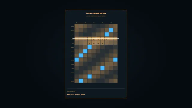 System ladder matrix with blue signal cells — free 3840x2160 4K wallpaper image