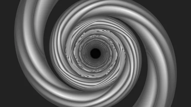 Monochrome spiral tunnel with concentric ridges — free 3840x2160 4K wallpaper image