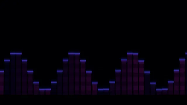 Purple equalizer bars on a black field — free 3840x2160 4K wallpaper image
