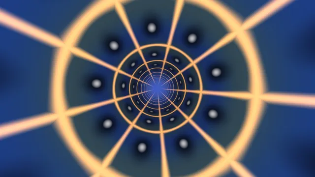 Concentric orange rings in a blue radial field — free 3840x2160 4K wallpaper image