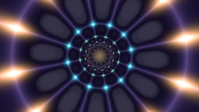 Concentric neon rings with radial light geometry — free 3840x2160 4K wallpaper image