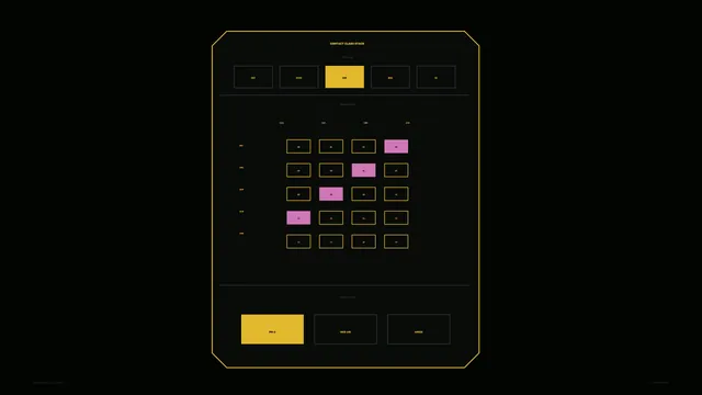 Amber contact-class grid on a black field — free 3840x2160 4K wallpaper image