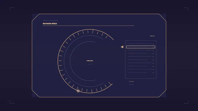Angular revision index with circular dial geometry — free 3840x2160 4K wallpaper image