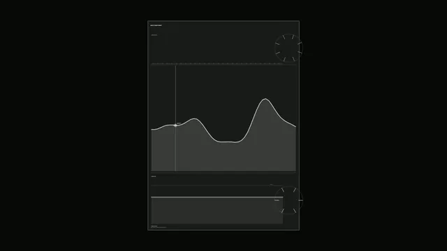 Dark waveform dashboard with circular gauges — free 3840x2160 4K wallpaper image