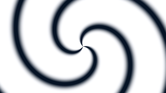 Cyan-edged spiral bands on a black field — free 3840x2160 4K wallpaper image