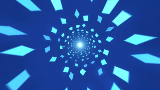 Cyan geometric tunnel with luminous center — free 3840x2160 4K wallpaper image