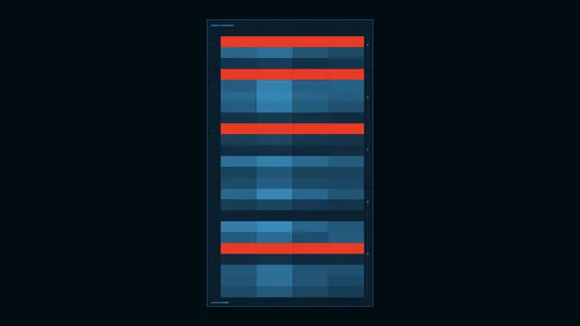 Blue Grid Chart with Red Horizontal Bands — free 3840x2160 4K wallpaper image