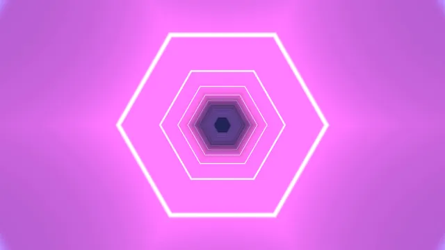 Radiant concentric hexagons in pink and violet — free 3840x2160 4K wallpaper image