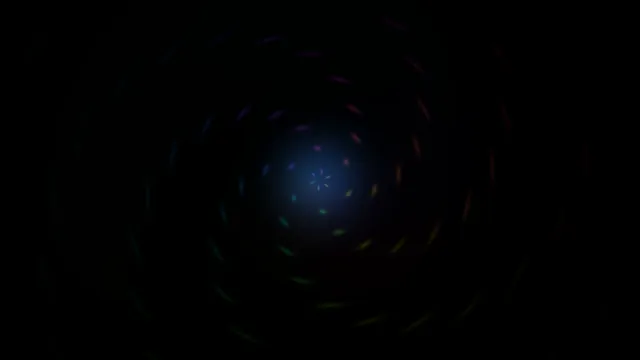 Concentric spectral arcs around a blue core — free 3840x2160 4K wallpaper image