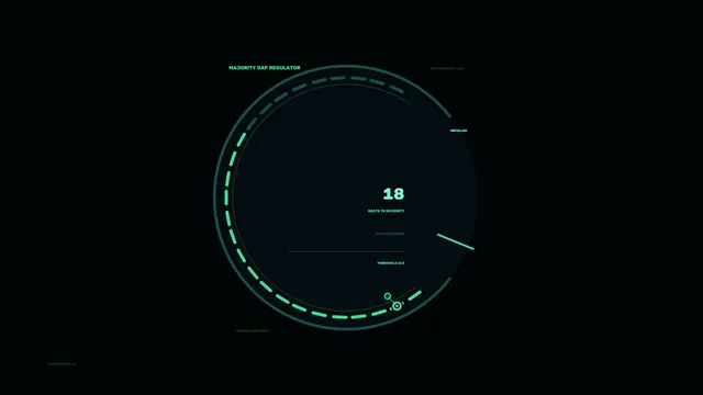 Neon circular control interface on black — free 3840x2160 4K wallpaper image