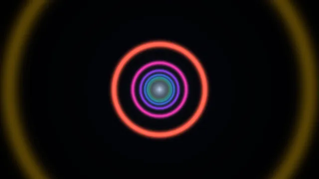 Concentric neon rings on a black field — free 3840x2160 4K wallpaper image