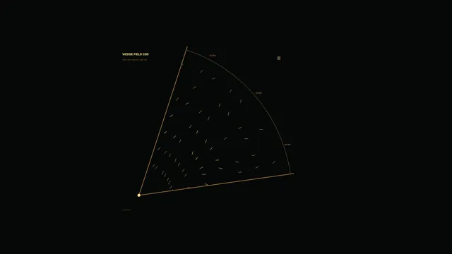 Amber wedge field diagram on black — free 3840x2160 4K wallpaper image