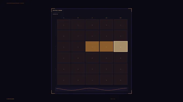 Dark political risk matrix with amber grid accents — free 3840x2160 4K wallpaper image