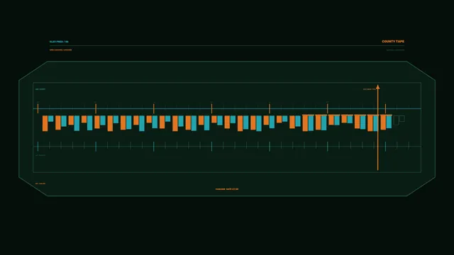 Teal and orange geometric timeline schematic — free 3840x2160 4K wallpaper image