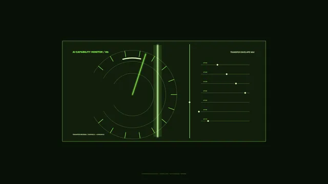 Neon green orbital capability interface — free 3840x2160 4K wallpaper image