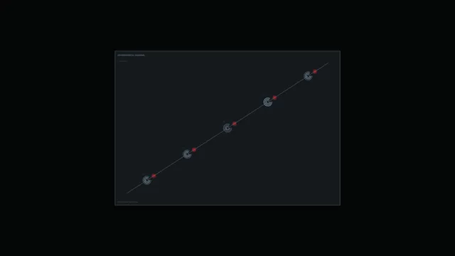 Diagonal network with concentric signal nodes — free 3840x2160 4K wallpaper image