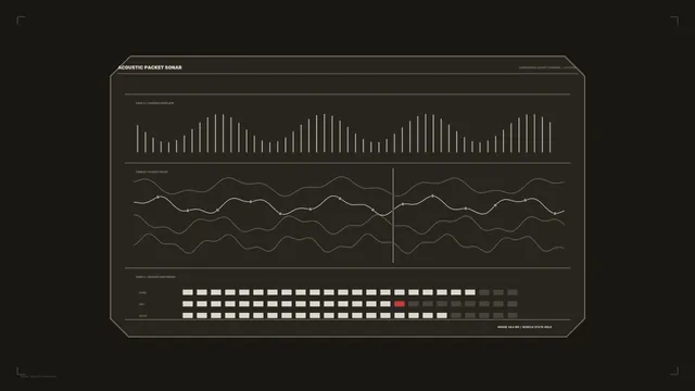 Acoustic sonar interface with waveform telemetry — free 3840x2160 4K wallpaper image