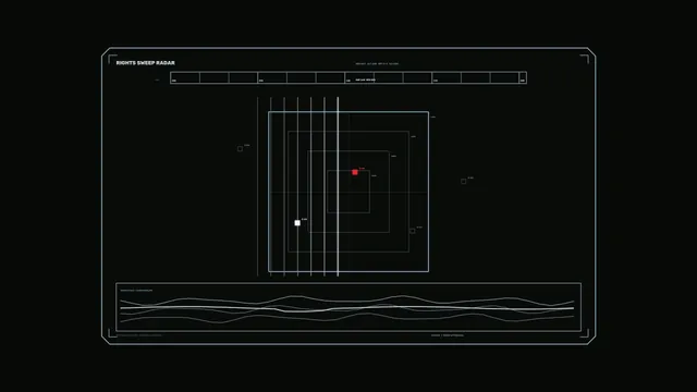 Minimal radar sweep interface with tracking grid — free 3840x2160 4K wallpaper image