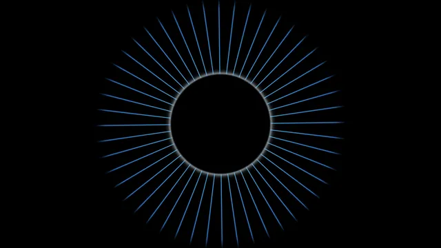 Blue radial light spokes on a black field — free 3840x2160 4K wallpaper image