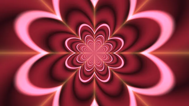 Radial pink heart lattice on a crimson field — free 3840x2160 4K wallpaper image