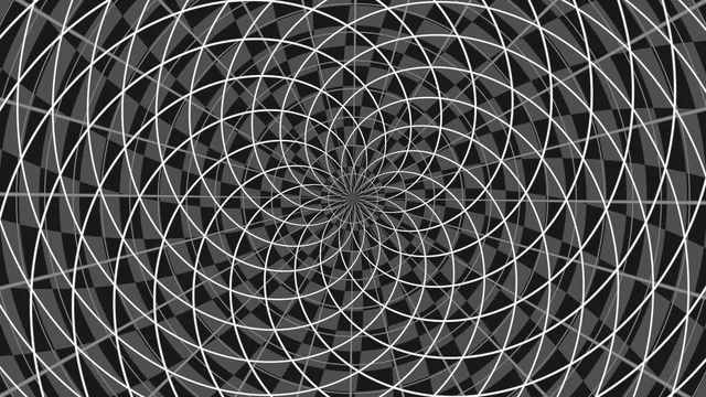 Monochrome radial lattice with intersecting arcs — free 3840x2160 4K wallpaper image