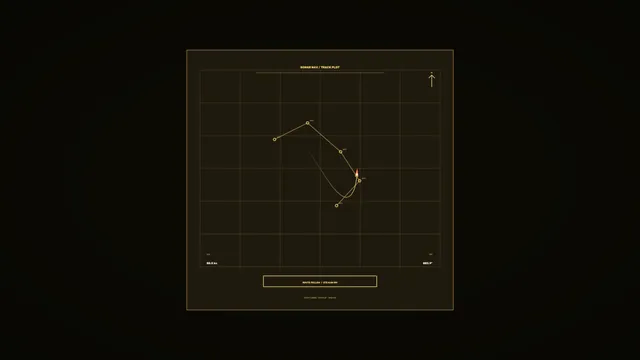 Sonar navigation grid with plotted route — free 3840x2160 4K wallpaper image