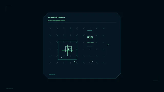 Neon tactical targeting interface with geometric grid — free 3840x2160 4K wallpaper image