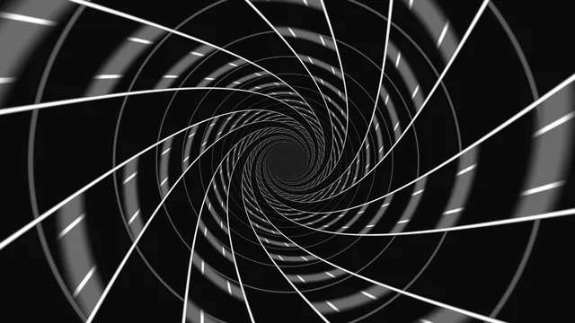Monochrome spiral of concentric geometric lines — free 3840x2160 4K wallpaper image