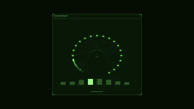 Green fire suppression network schematic — free 3840x2160 4K wallpaper image