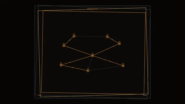 Orange network diagram on a black field — free 3840x2160 4K wallpaper image