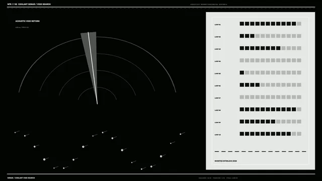 Monochrome sonar diagram with signal loops — free 3840x2160 4K wallpaper image
