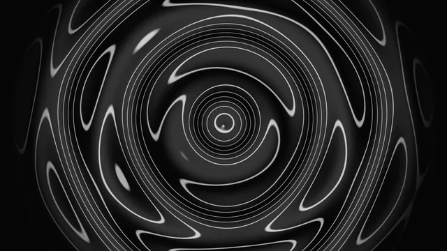 Monochrome concentric rings with warped contours — free 3840x2160 4K wallpaper image